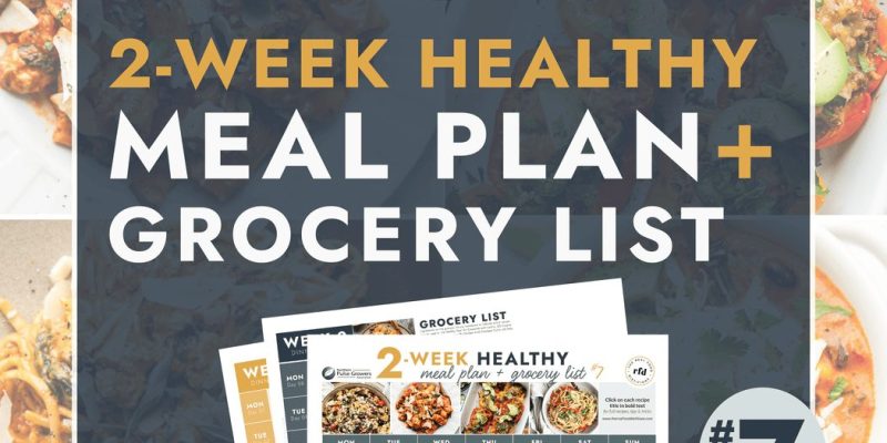 2-wöchiger gesunder Winterspeiseplan mit Einkaufsliste