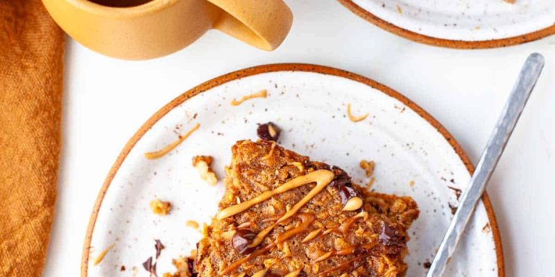 Gebackene Haferflocken mit Erdnussbutter |  Kara Lydon