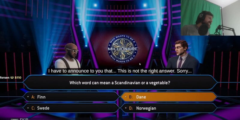 Fans beschimpften Forsen, weil er beim Spielen von „Who Wants To Be A Millionaire“ nicht wusste, was ein „Schwede“ ist