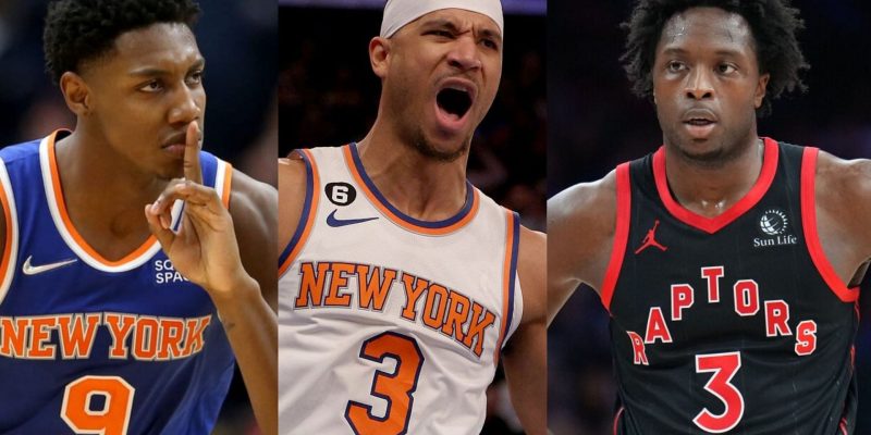 Josh Hart reagiert ungläubig auf das Handelsdrama zwischen Raptors und Knicks zwischen RJ Barrett, Immanuel Quickley und Precious Achiuwa